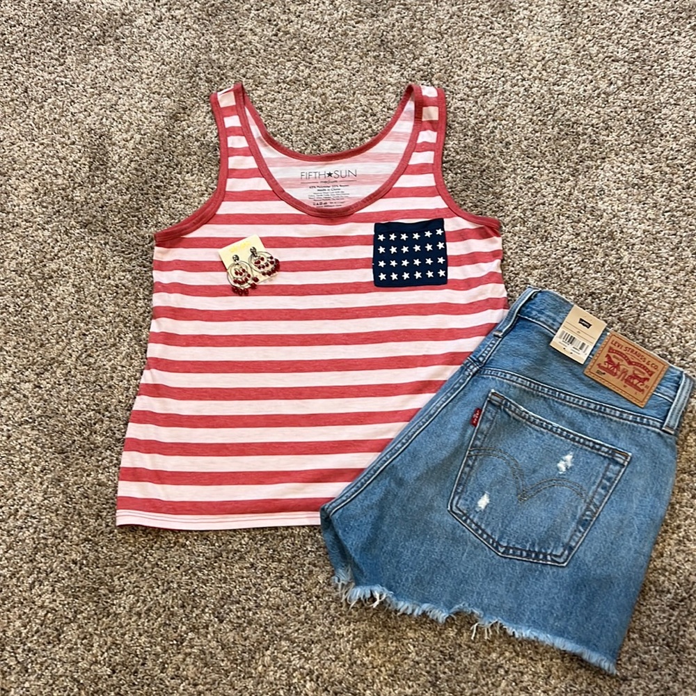 USA Patriotic flag tank